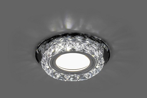 28823 CD878,15LED*2835 SMD 4000K, MR16 50W G5.3, прозрачный Светильник потолочный встраиваемый с LED подсветкой с драйвером в комплект FERON 28823 - фото 634173