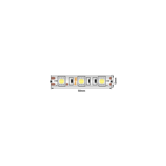 014783 SWG560-12-14.4-WW-66-M Лента светодиодная со скотчем 3М стандарт 5050, 60LED/м, 14,4Вт/м, 12В , IP66, Цвет: Теплый белый, катушка 5м. SWG 014783 - фото 634242