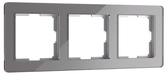 W0032704 Acrylic Рамка на 3 поста, графит (уп.10шт.) Werkel™ a059323-1 - фото 634272