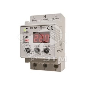3425600114 РН-104 Реле напряжения однофазное 40А 220В DIN Новатек-Электро 3425600114 - фото 634655