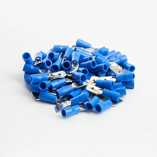 39410 LD401-25250 Наконечник плоский Изолированный (папа) РпИп 2,5-250 синий (упаковка 100 шт) Stekker 39410 - фото 634671