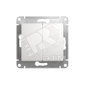 GSL000165 Glossa Двухклавишный переключатель (сх.6+6), белый (уп.20шт.) Schneider Electric GSL000165 - фото 634938