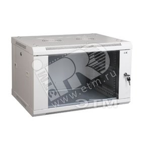 LW35-15U66-GF Шкаф настенный 19" 15U 600×600мм стеклянная дверь серый разборный ITK® LW35-15U66-GF - фото 635001