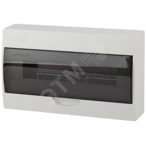 Б0041527 SIMPLE Бокс ЩРН-П-18 модулей навесной пластик с дымчатой прозрачной дверцей IP41 (уп.10шт.) ЭРА (Китай) Б0041527 - фото 635075
