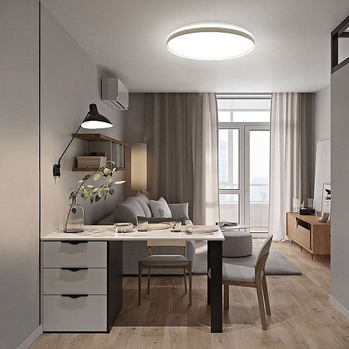48072 AL6230 “Simple matte” 80W, Max. 5600Lm, 3000К-6500K, Светильник светодиодный управляемый с пультом FERON 48072 - фото 635425