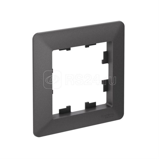 ATN221401 AtlasDesign Air Рамка 1 пост, базальт/дымчатый черный (уп.10шт.) Systeme Electric (Россия) ATN221401 - фото 635508