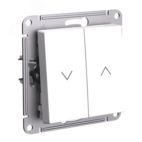 ATN000119 AtlasDesign Механизм выключателя двухклавишного для жалюзи, 10A, белый (уп.5шт.) Systeme Electric (Россия) ATN000119 - фото 635556