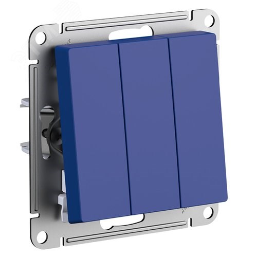 ATN001131 AtlasDesign Механизм выключателя трехклавишного (сх.1+1+1), аквамарин (уп.5шт.) Systeme Electric (Россия) ATN001131 - фото 635564