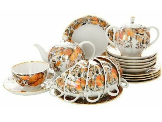 81.20948.00.1 Сервиз чайный форма Тюльпан рисунок Мой сад, 6/20 предметов АО "Императорский фарфоровый завод" 81.20948.00.1 - фото 635801