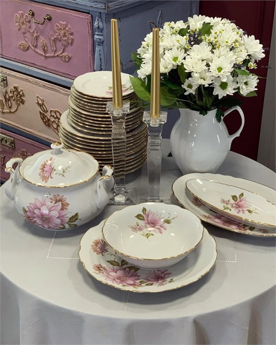 Сервиз столовый "Астры" 6/29 предметов  форма Аппетитный (с супницей) Сервиз столовый "Астры" 6/29 предметов с супницей - фото 635822