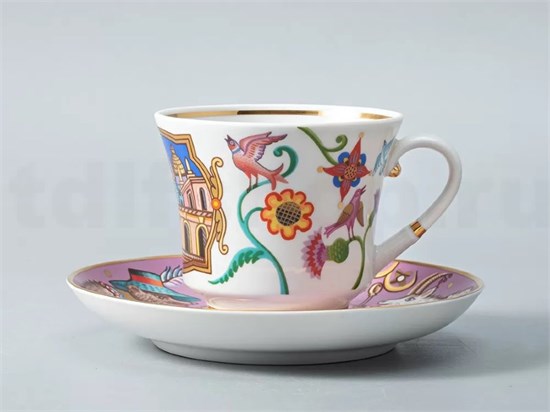 81.29156.00.1 Сервиз чайный форма Банкетная рисунок Чудоград 6 персон 14 предметов, АО "Императорский фарфоровый завод" 81.29156.00.1 - фото 635840