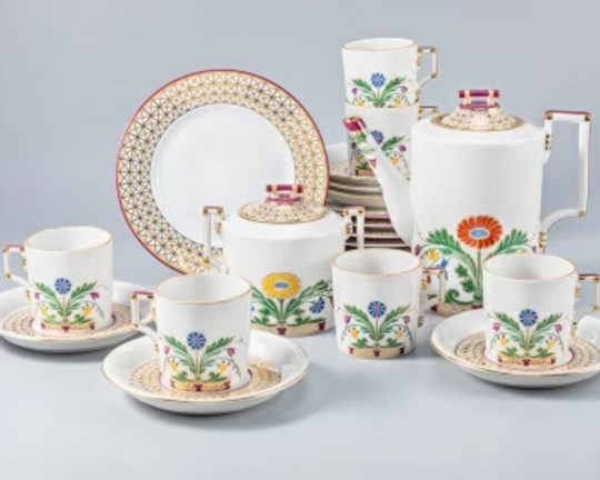 81.25696.00.1 Сервиз кофейный ф. Гербовая рис. Замоскворечье 6/20 предметов, АО "Императорский фарфоровый завод" 81.25696.00.1 - фото 635849