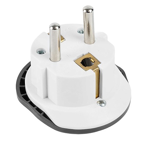 49140 ADP16-06-20 Адаптер-переходник для вилки с плоскими штырями ультраплоский с/з, 250В, 16A, черный Stekker (Китай) 49140 - фото 635894