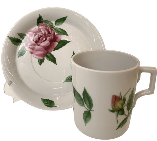 81.32001.00.1 Сервиз чайный форма Гербовая рисунок Розариум 6 персон 14 предметов, АО "Императорский фарфоровый завод" 81.32001.00.1 - фото 635904