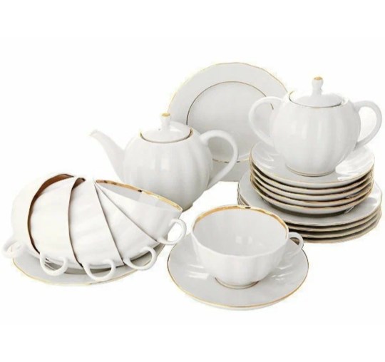 81.14790.06.1 Сервиз чайный форма Тюльпан, рисунок Белоснежка, 6/20 предметов АО "Императорский фарфоровый завод 81.14790.06 - фото 635914