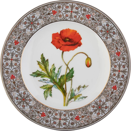 81.32769.00.1 Тарелка декоративная 270 мм в подарочной упаковке, форма Европейская, рисунок Мак восточный,  АО "Императорский фарфоровый завод" 81.32769.00.1 - фото 635944