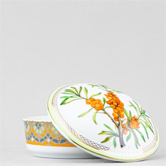 81.33950.00.1 Туалетная коробочка ф. Круглая рис. Облепиха сибирская 81.33950.00.1 - фото 636064