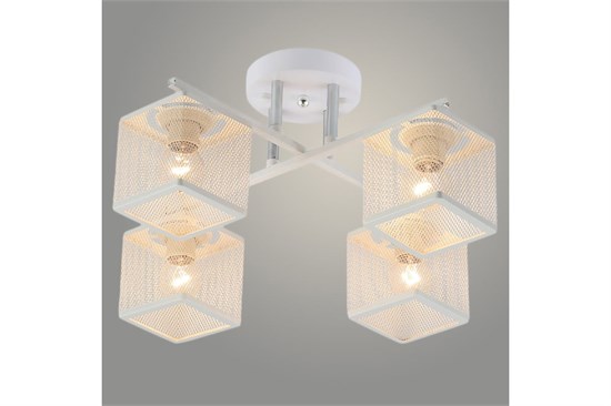 07270/4 WT+CR Люстра белый/хром 4x40W E27 d440 h225, GNV23 988367818 - фото 636130