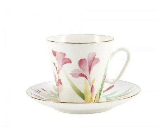 81.26634.00.1 Чашка с блюдцем кофейная ф. Черный кофе рис. Акварель, ИФЗ 81.26634.00.1 - фото 636175