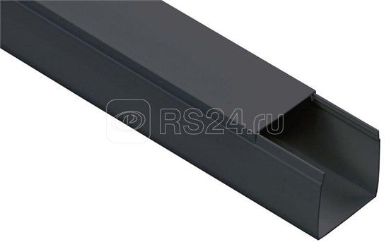 EL-KK10-060-060-1-K02 ELECOR ЧЕРНЫЙ Кабель-канал 60х60мм (уп.12м.) IEK® (Китай) EL-KK10-060-060-1-K02 - фото 636204