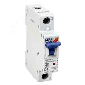 260505 OptiDin BM63-1C20-УХЛ3 Выключатель автоматический 1п 20A C 6кА (уп.12шт.) КЭАЗ (Россия) 260505 - фото 636214