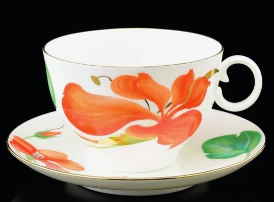 81.23114.00.1 Чашка с блюдцем чайная ф. Яблочко рис. Анита, ИФЗ 81.23114.00.1 - фото 636219