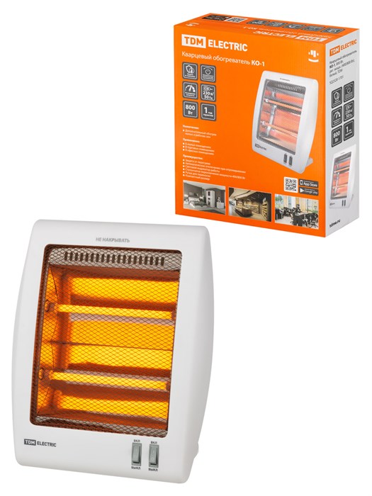 SQ2520-1701 КО-1, 800Вт, регул. мощн. (400/800 Вт) Кварцевый обогреватель TDM SQ2520-1701 - фото 636232