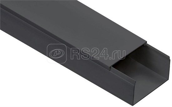 EL-KK10-080-060-1-K02 ELECOR ЧЕРНЫЙ Кабель-канал 80х60мм (уп.8м.) IEK® (Китай) EL-KK10-080-060-1-K02 - фото 636235