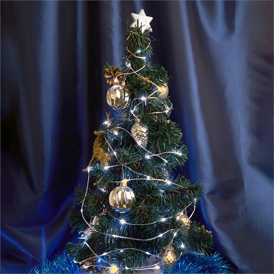 48619 CL578 230V 100 LED 10м, 2700K, IP20, шнур 3м Гирлянда линейная Роса FERON (Китай) 48619 - фото 636256