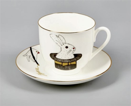 81.30679.00.1 Чашка с блюдцем кофейная Фокус Удача форма Ландыш, ИФЗ 81.30679.00.1 - фото 636258