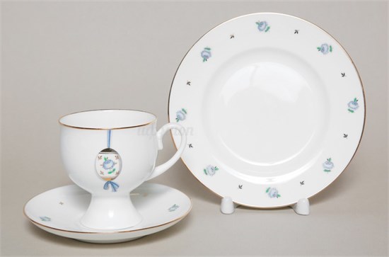 81.22241.00.1 Комплект кофейный ф. Классическая-2 рис. Пасхальный (Голубой), ИФЗ 81.22241.00.1 - фото 636260