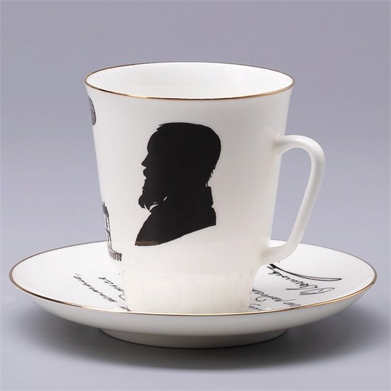 81.31158.00.1 Чашка с блюдцем 165 мл форма Майская рисунок Русские писатели Достоевский, ИФЗ 81.31158.00.1 - фото 636311