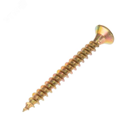 Шуруп универсальный желтый цинк 3,5х60мм НЕ ИСПОЛЬЗОВАТЬ-2 - фото 636314
