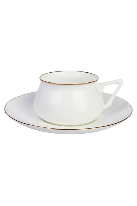 81.15455.00.1 Чайная пара ИФЗ Билибина, Золотой кантик, 180мл, костяной фарфор, ИФЗ 81.15455.00.1 - фото 636322