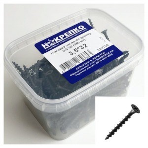 200703 Саморез оксид по дереву потайной крупный шаг 3,5*32 (350 шт EC) (цена за уп) НАКРЕПКО 200703 - фото 636657