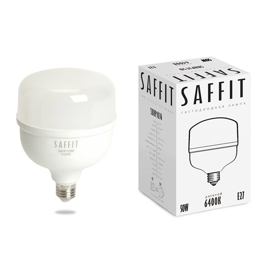 55095 Saffit SBHP1050 T120 LED 50Вт E27-E40 6400К 4600лм 220В Лампа светодиодная промышленная (уп.20шт.) FERON (Китай) 55095 - фото 636659