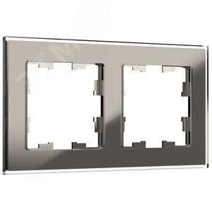 BR-M22-G-K30 BRITE РУ-2-2-БрД Рамка 2 поста, стекло дымчатый (уп.5шт) IEK® (Китай) BR-M22-G-K30 - фото 636685