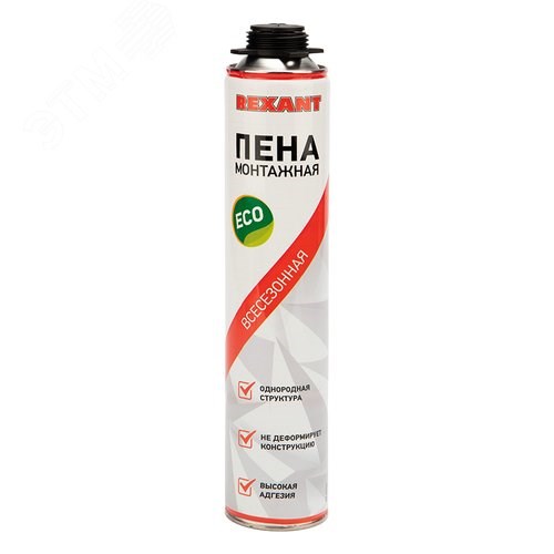 FD 89-0903 Пена монтажная всесезонная для пистолета 40л eco (уп.12шт.) REXANT (Россия) FD 89-0903 - фото 636696