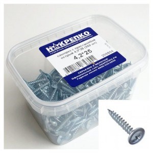 200904 Саморез с прессшайбой острый 4,2*25 (250 шт EC) (цена за уп) НАКРЕПКО 200904 - фото 636733