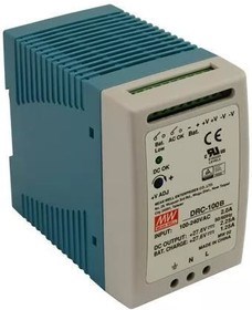 DRC-100B Источник питания с функцией UPS на DIN-рейку DC 27,6V 2,25A 96,6W MeanWell DRC-100B - фото 636955