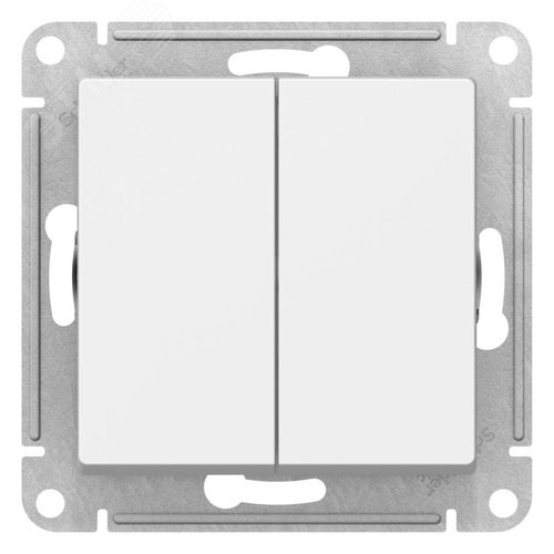 ATN001317 AtlasDesign Механизм кнопки двухклавишной без фиксации (сх.2), лотос (уп.5шт.) Systeme Electric (Россия) ATN001317 - фото 636986