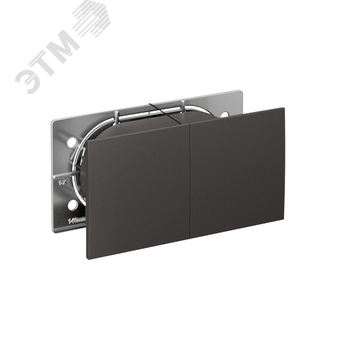 ATN001428 AtlasDesign Розетка двойная с заземлением, шторками и сдвижной крышкой, базальт, в сборе (уп.6шт.) Systeme Electric (Россия) ATN001428 - фото 637535