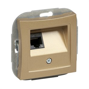 000483 ДУЭТ КОМПЬЮТЕРНАЯ РОЗЕТКА RJ45 КАТ. 5E, МЕХАНИЗМ, ШАМПАНЬ (уп.10шт.) Schneider Electric 000483