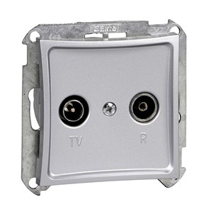 000397 ДУЭТ розетка TV-R 8dB оконечная серебр 250284