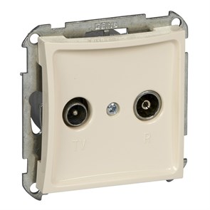000297 ДУЭТ TV-R РОЗЕТКА ОКОНЕЧНАЯ 8DB, МЕХАНИЗМ, БЕЖЕВАЯ (уп.10шт.) Schneider Electric 000297