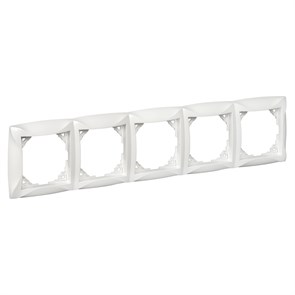 000305 ДУЭТ Рамка, 5 мест, серебро (уп.8шт.) Schneider Electric WDE000305