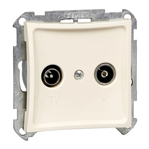 000293 ДУЭТ Розетка TV-R одиночн. 2dB, мех-м беж 000293