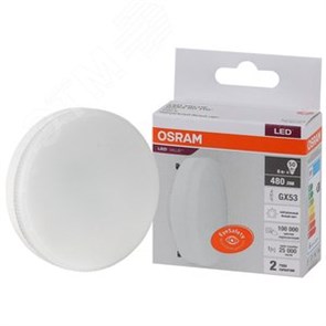 5582002 Value GX53 LED 6Вт GX53 4000К 480Лм таблетка 220В (замена 50Вт) Лампа светодиодная (уп.10шт.) LEDVANCE (OSRAM) 4058075582002