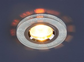 8561/6 MR16 SL FL/CH белый/хром  Cветильник встраиваемый (уп.10/50шт.) Elektrostandard 8561/6 SL/CH