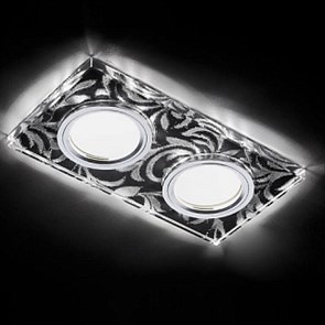 S234/2 BK/CH/WH черный/серебро/MR16+6W(LED WHITE) 261807